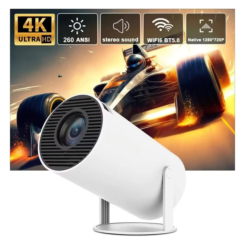 Mag-Cu-Bic HY300 PRO 4K Android 11 Projector - 260ANSI, Bluetooth 5.0, 1080P Home Cinema Projector for Outdoors